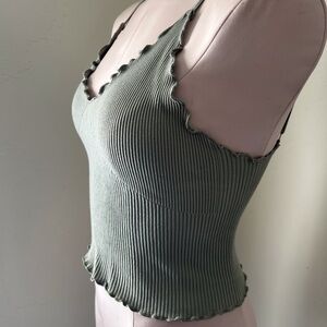 Poof! Olive Ribbed Camisole